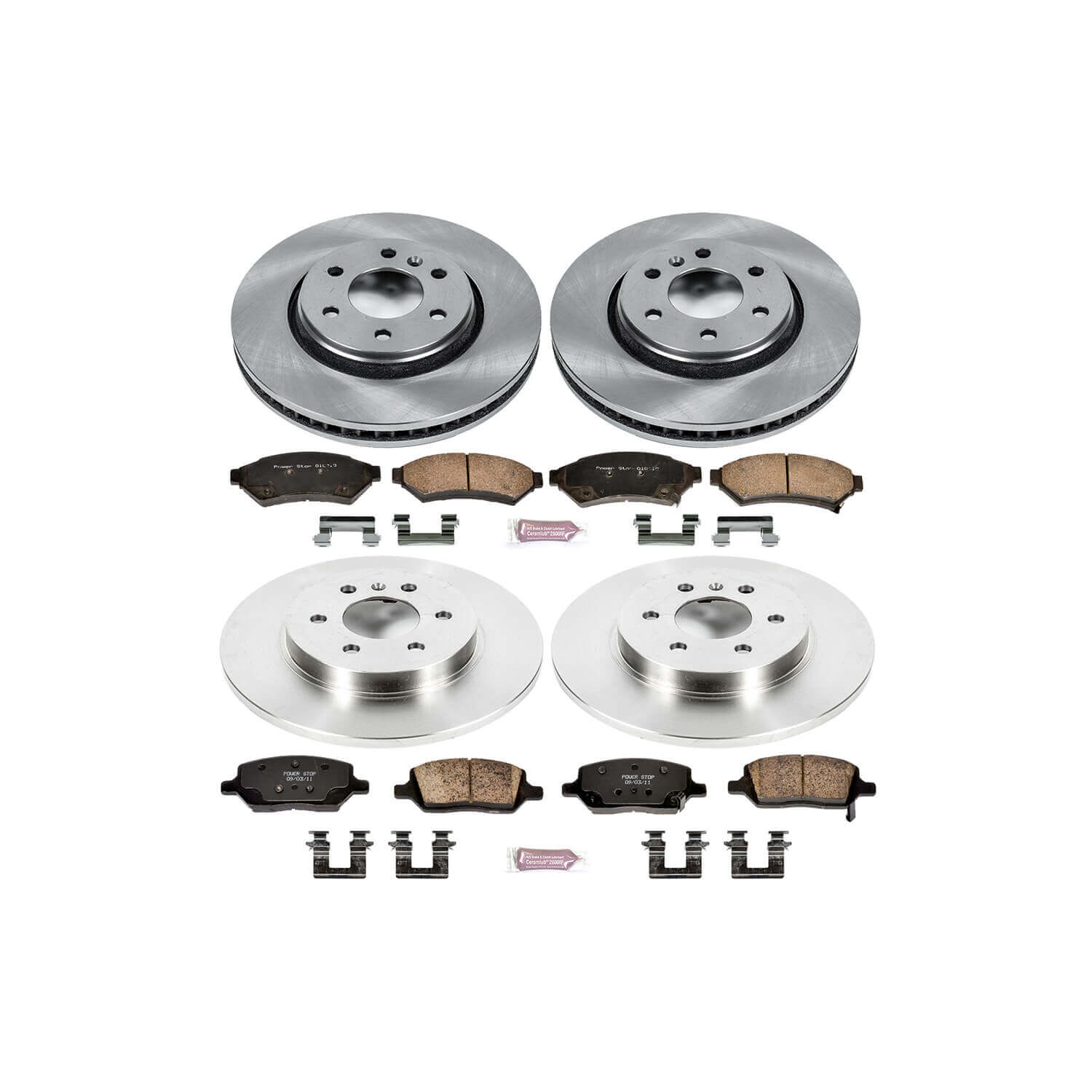Power Stop KOE4048 Autospecialty - 1-Click Daily Driver Brake Kits (Front And Rear) for 2006-2009 Buick Terraza product image