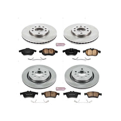 Power Stop KOE4054 Autospecialty - 1-Click Daily Driver Brake Kits (Front And Rear) for 2003-2011 Saab 9-3. product image