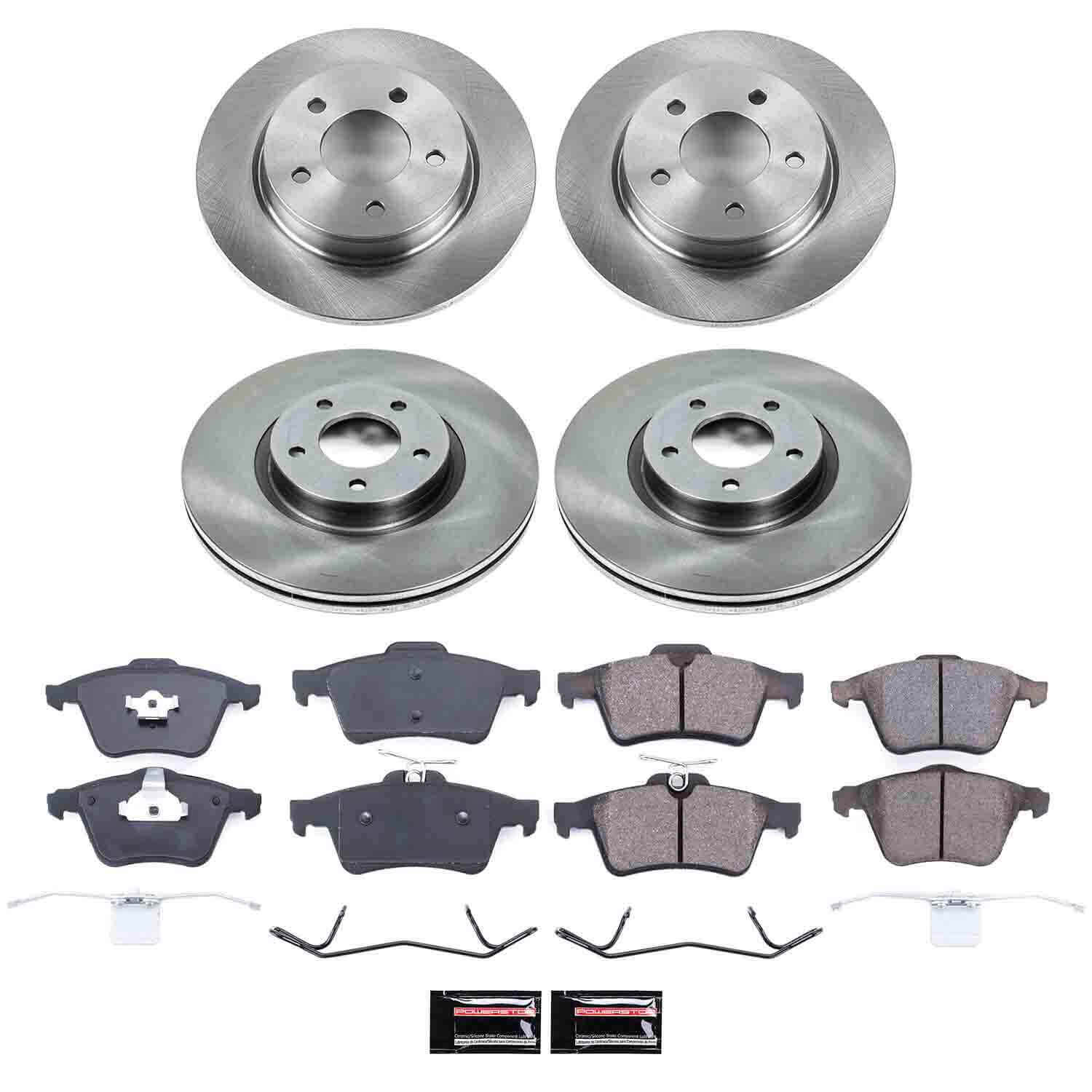 Power Stop KOE4056 Autospecialty - 1-Click Daily Driver Brake Kits (Front And Rear) for 2007-2013 Mazda 3 product image