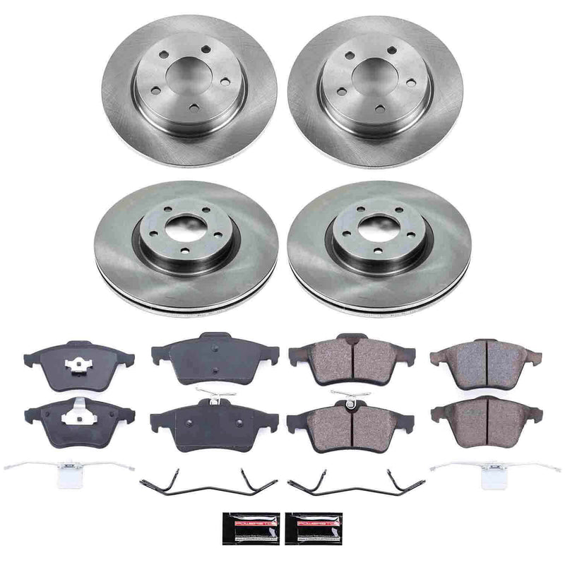 Power Stop KOE4056 Autospecialty - 1-Click Daily Driver Brake Kits (Front And Rear) for 2007-2013 Mazda 3 product image