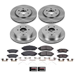 Power Stop KOE4062 Autospecialty - 1-Click Daily Driver Brake Kits (Front And Rear) for 2005-2015 Nissan Frontier product image