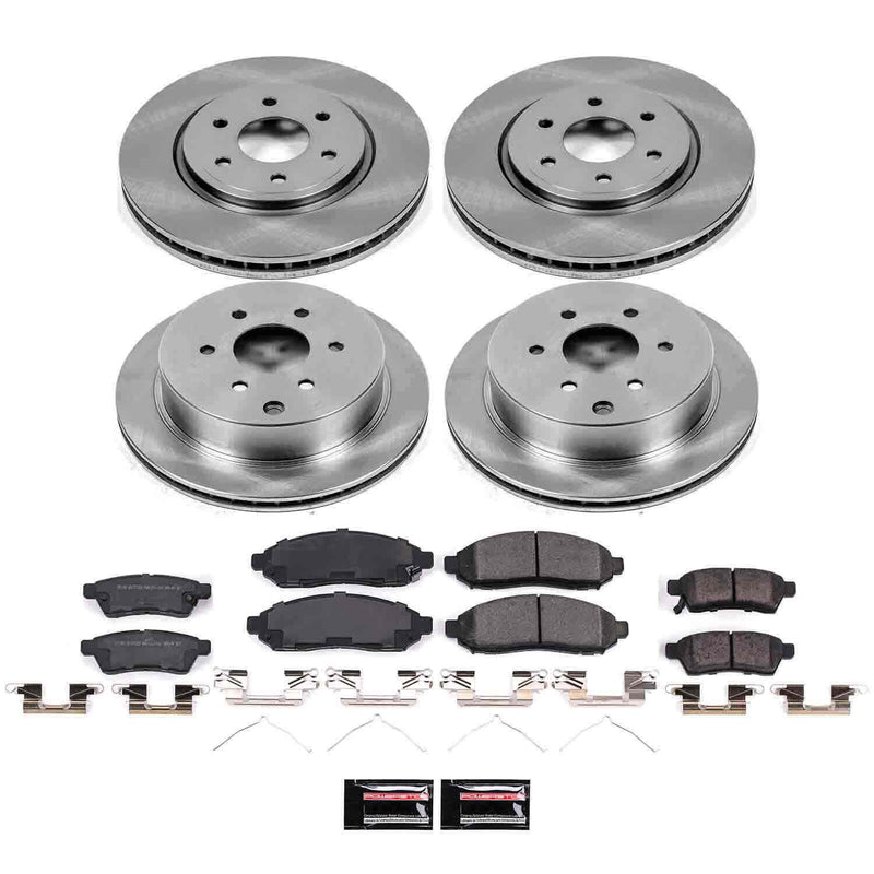 Power Stop KOE4062 Autospecialty - 1-Click Daily Driver Brake Kits (Front And Rear) for 2005-2015 Nissan Frontier product image