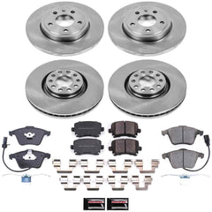 Power Stop KOE4065 Autospecialty - 1-Click Daily Driver Brake Kits (Front And Rear) for 2005-2009 Audi A4 product image