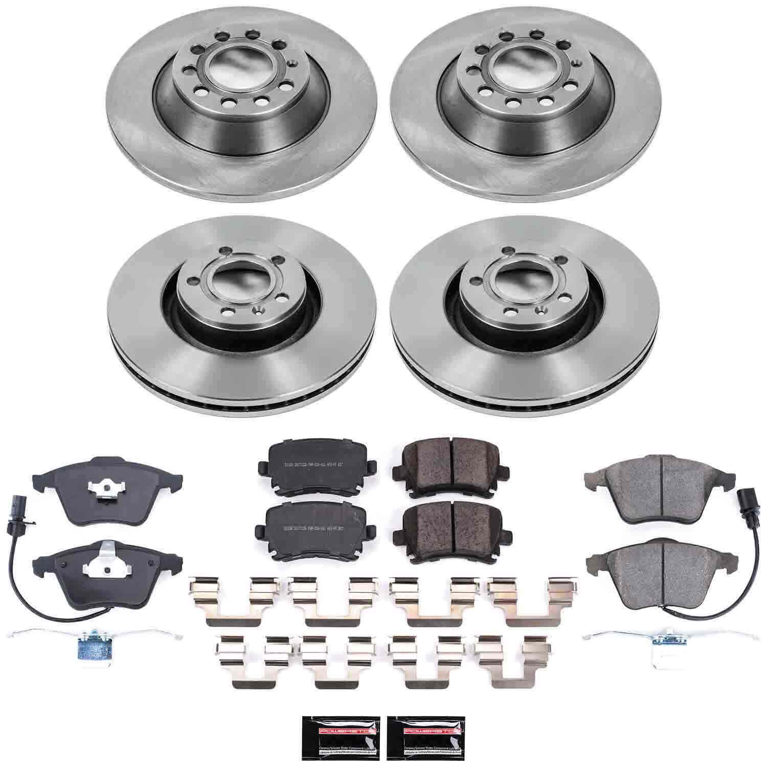Power Stop KOE4066 Autospecialty - 1-Click Daily Driver Brake Kits (Front And Rear) for 2005-2011 Audi A6 product image