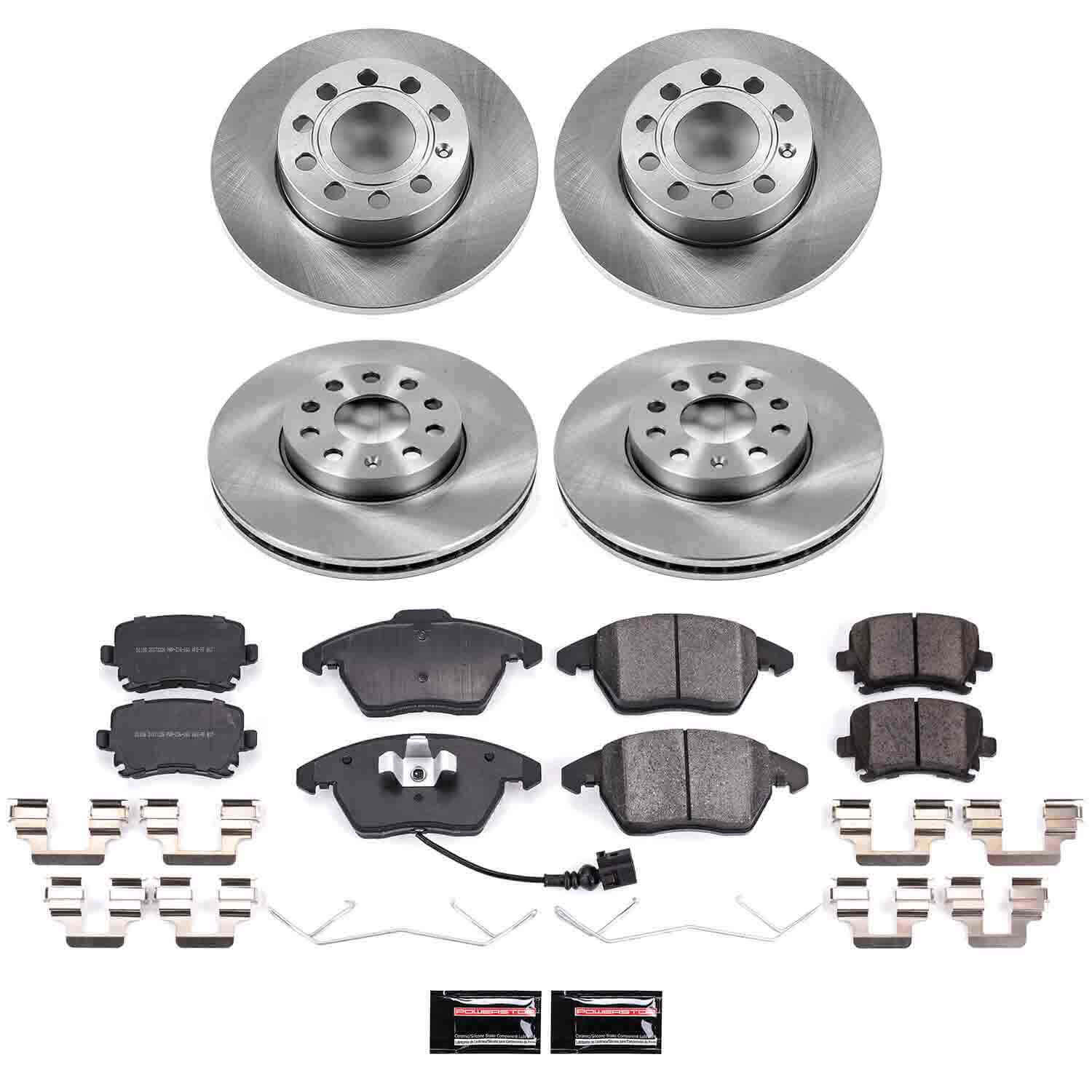 Power Stop KOE4068 Autospecialty - 1-Click Daily Driver Brake Kits (Front And Rear) for 2005-2010 Volkswagen Jetta product image