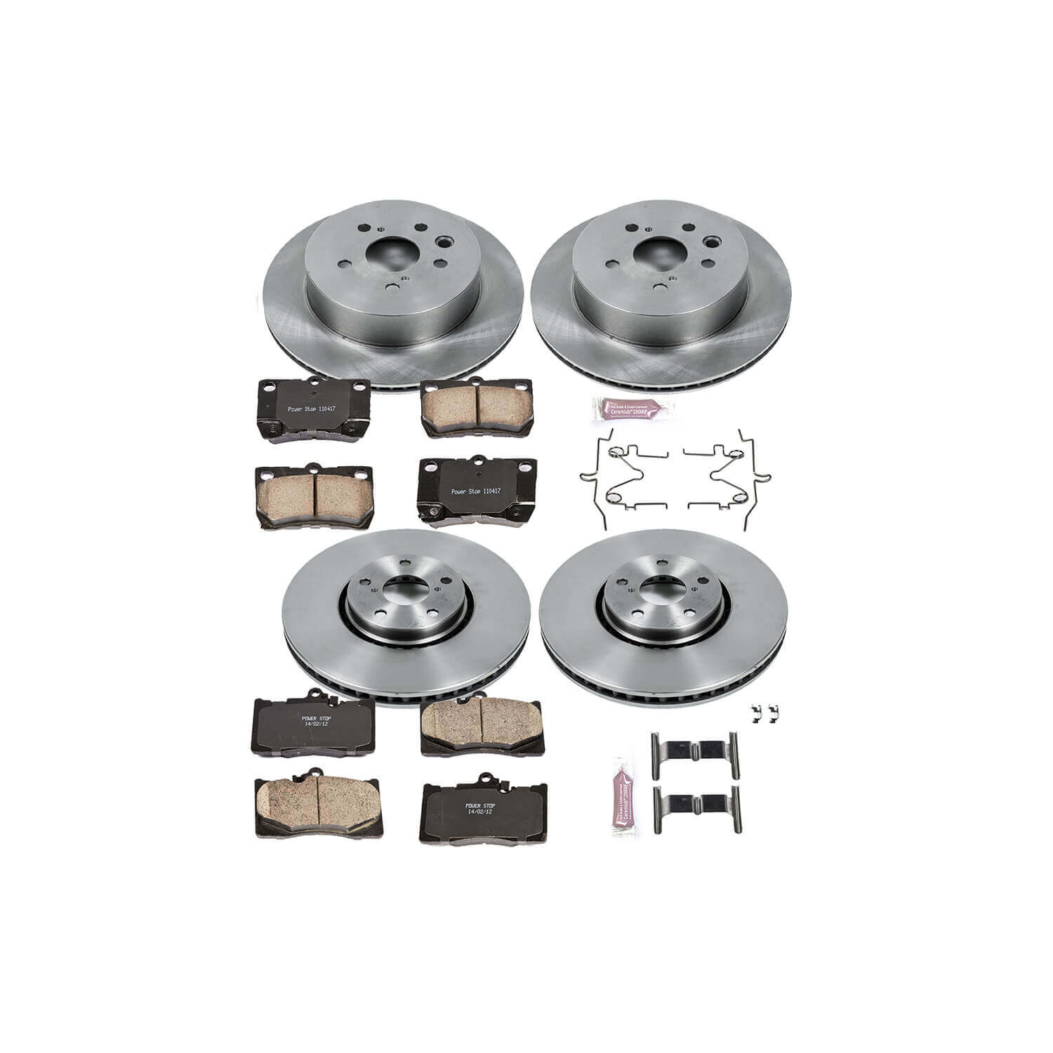 Power Stop KOE4070 Autospecialty - 1-Click Daily Driver Brake Kits (Front And Rear) for 2006-2013 Lexus GS350 product image