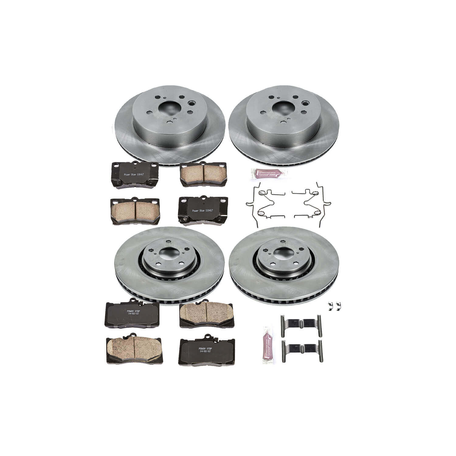Power Stop KOE4071 Autospecialty - 1-Click Daily Driver Brake Kits (Front And Rear) for 2007-2011 Lexus GS350 product image