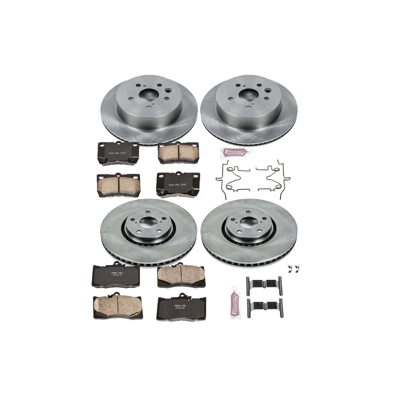 Power Stop KOE4071 Autospecialty - 1-Click Daily Driver Brake Kits (Front And Rear) for 2007-2011 Lexus GS350 product image