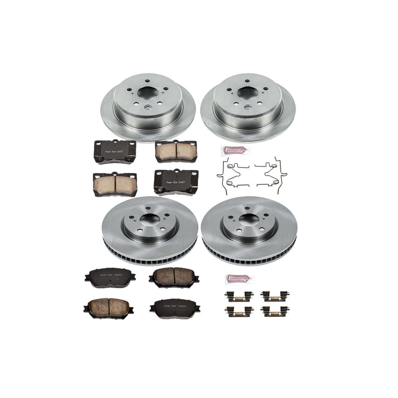 Power Stop KOE4076 Autospecialty - 1-Click Daily Driver Brake Kits (Front And Rear) for 2009-2013 Lexus IS250 product image