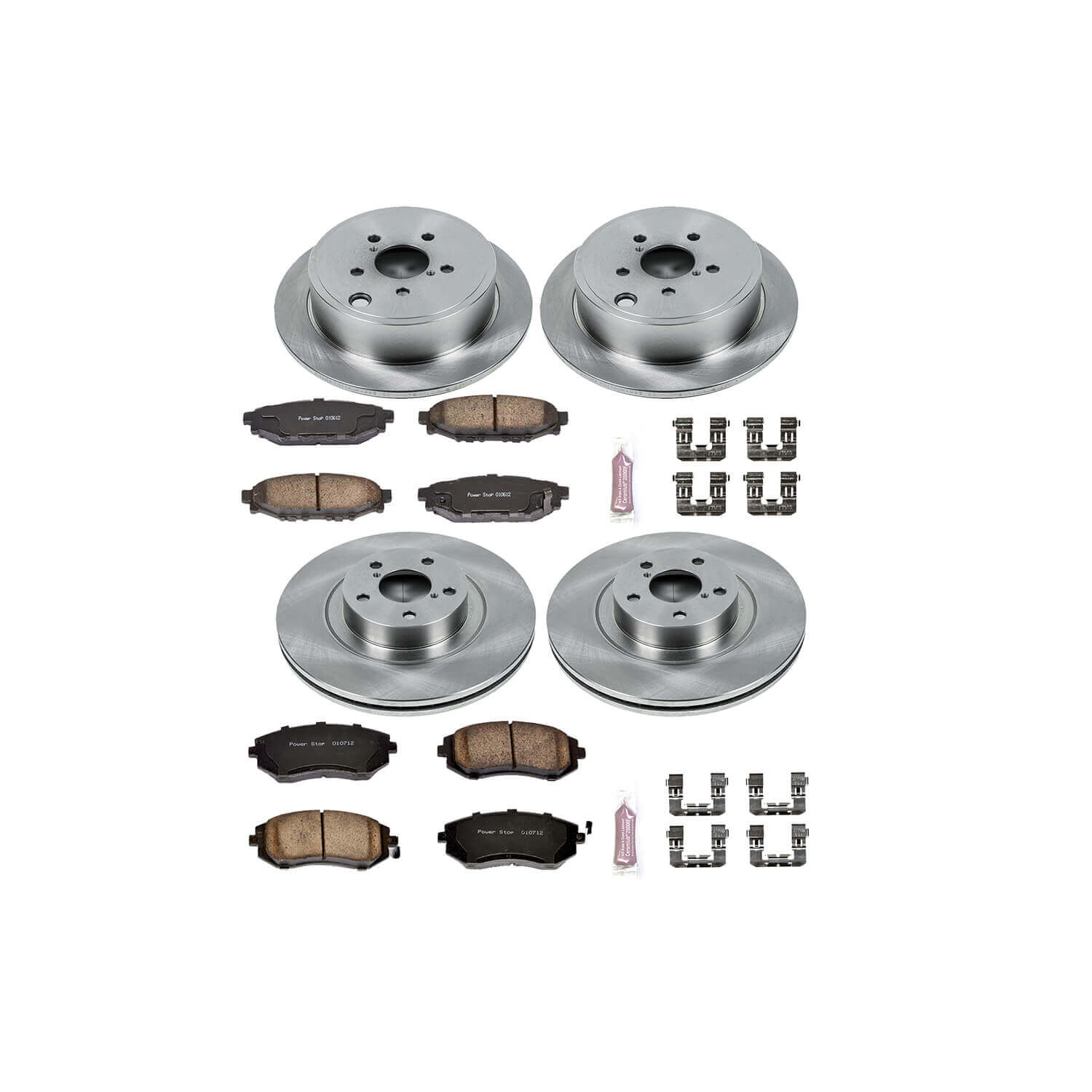 Power Stop KOE4077 Autospecialty - 1-Click Daily Driver Brake Kits (Front And Rear) for 2008-2012 Subaru Forester product image