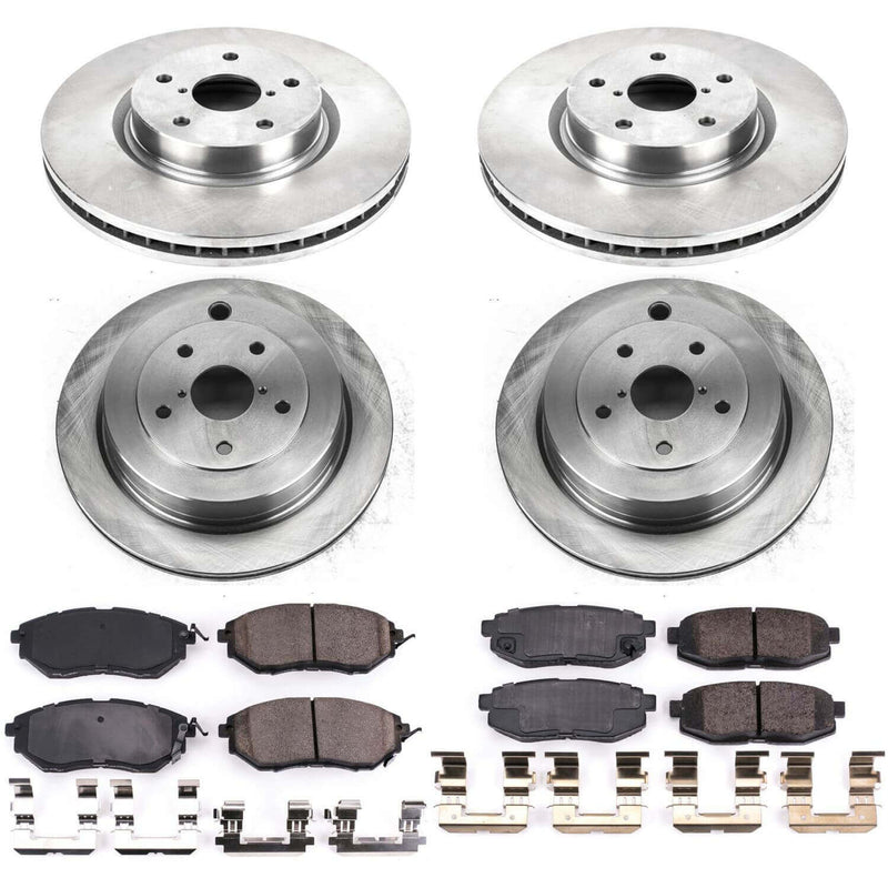 Power Stop KOE4088 Autospecialty 1-Click Daily Driver Front And Rear Brake Kit for 2006-2014 Subaru B9 Tribeca product image