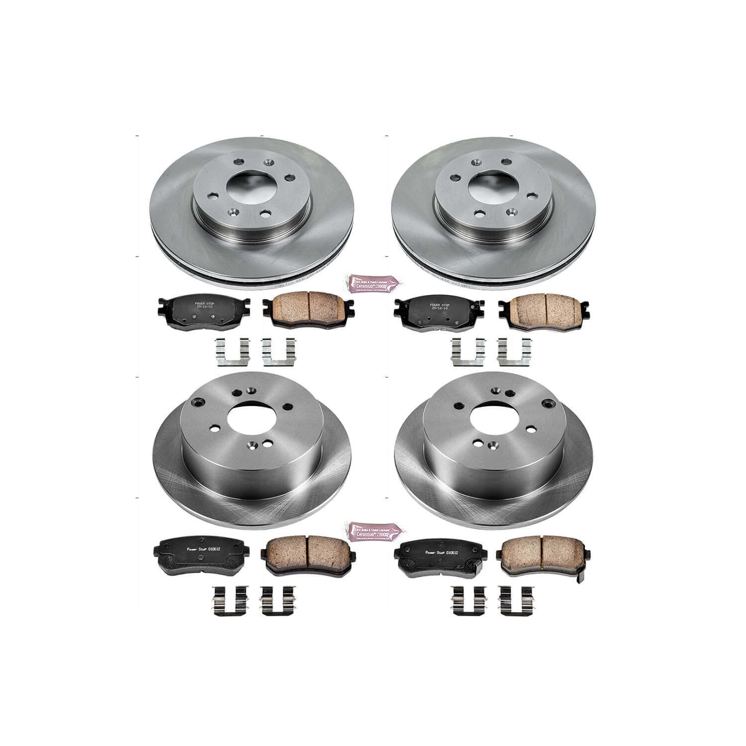 Power Stop KOE4091 Autospecialty 1-Click Daily Driver Front And Rear Brake Kit for 2006-2011 Hyundai Accent product image