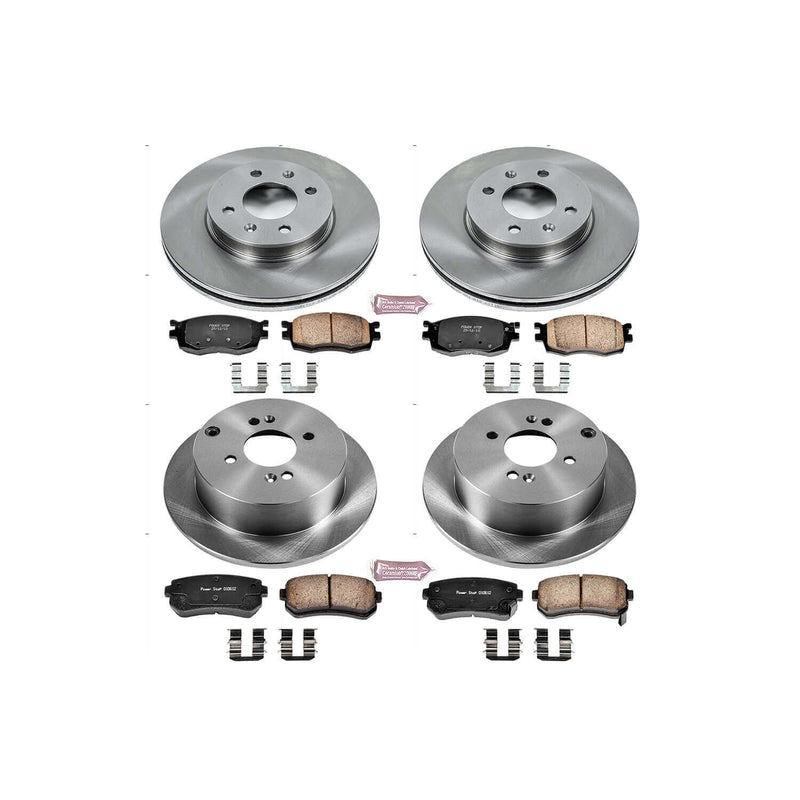 Power Stop KOE4091 Autospecialty 1-Click Daily Driver Front And Rear Brake Kit for 2006-2011 Hyundai Accent product image