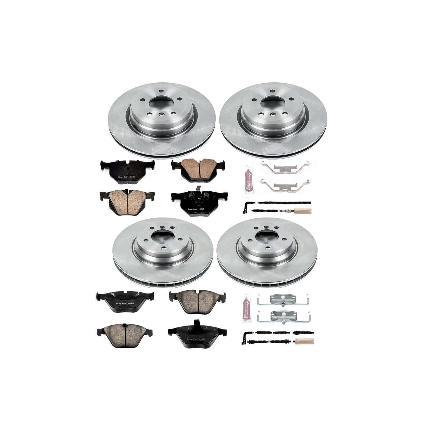Power Stop KOE4094 Autospecialty - 1-Click Daily Driver Brake Kits (Front And Rear) for 2007-2010 BMW 335D product image