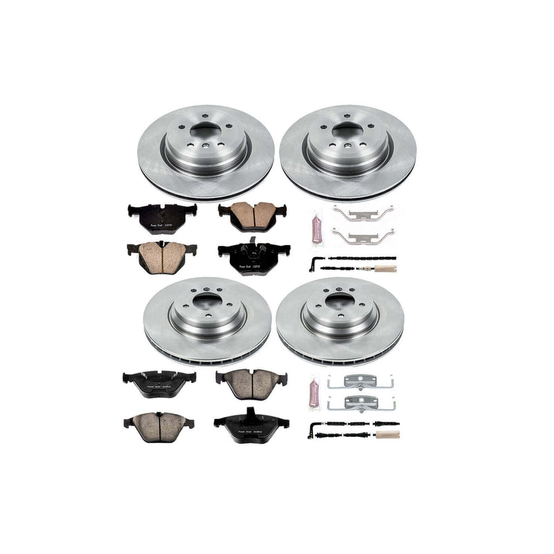 Power Stop KOE4094 Autospecialty - 1-Click Daily Driver Brake Kits (Front And Rear) for 2007-2010 BMW 335D product image