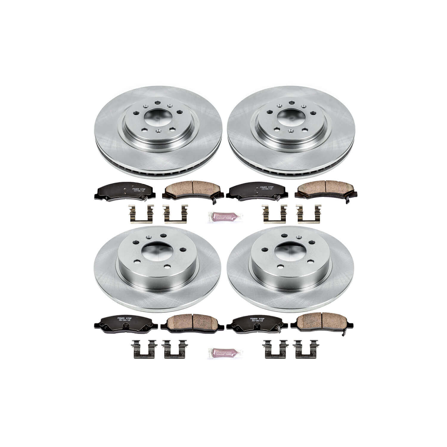 Power Stop KOE4097 Autospecialty - 1-Click Daily Driver Brake Kits (Front And Rear) for 2006-2011 Buick Lucerne product image