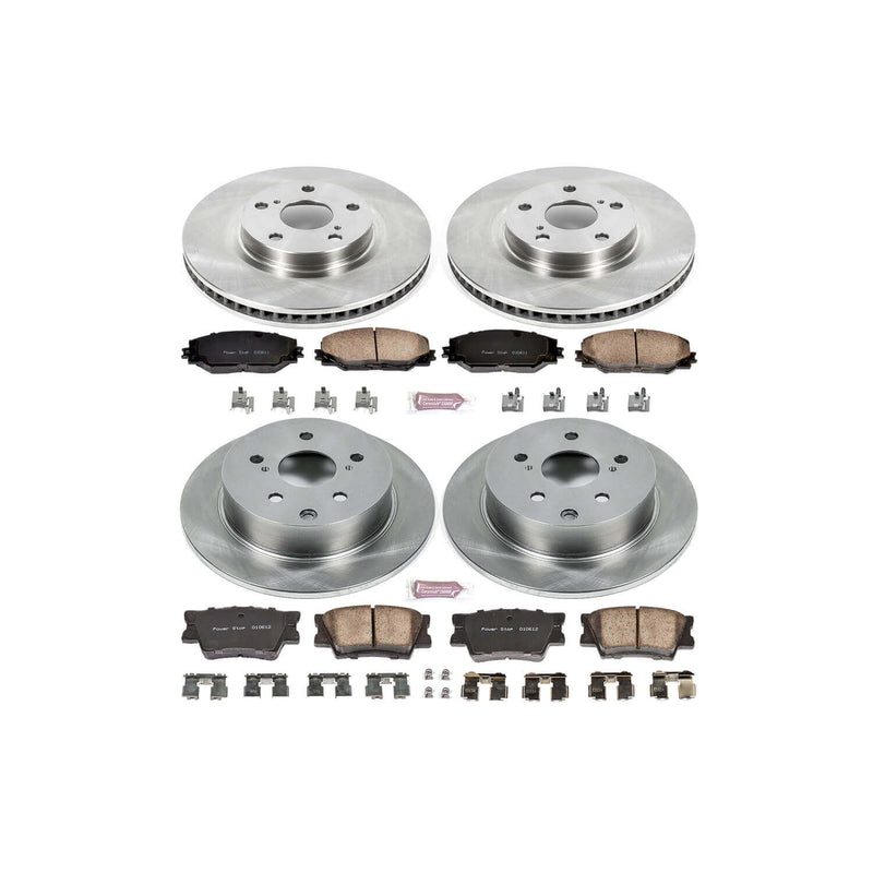 Power Stop KOE4099 Autospecialty - 1-Click Daily Driver Brake Kits (Front And Rear) for 2009-2013 Pontiac Vibe product image