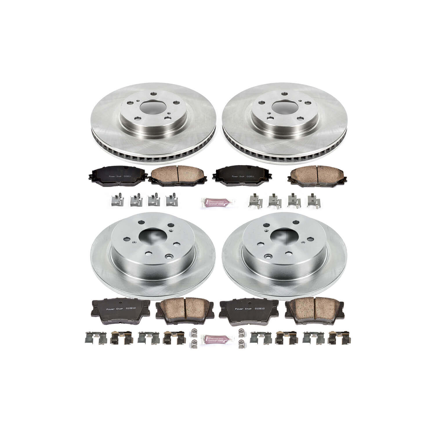 Power Stop KOE4101 Autospecialty - 1-Click Daily Driver Brake Kits (Front And Rear) for 2006-2018 Toyota RAV4 product image
