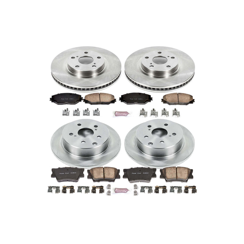 Power Stop KOE4101 Autospecialty - 1-Click Daily Driver Brake Kits (Front And Rear) for 2006-2018 Toyota RAV4 product image