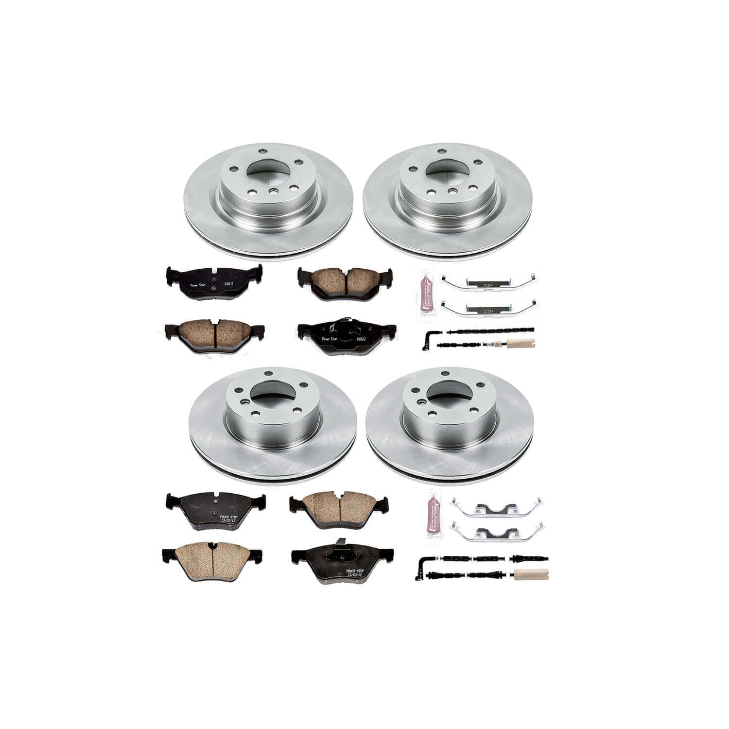 Power Stop KOE4106 Autospecialty - 1-Click Daily Driver Brake Kits (Front And Rear) for 2007 BMW 328I product image