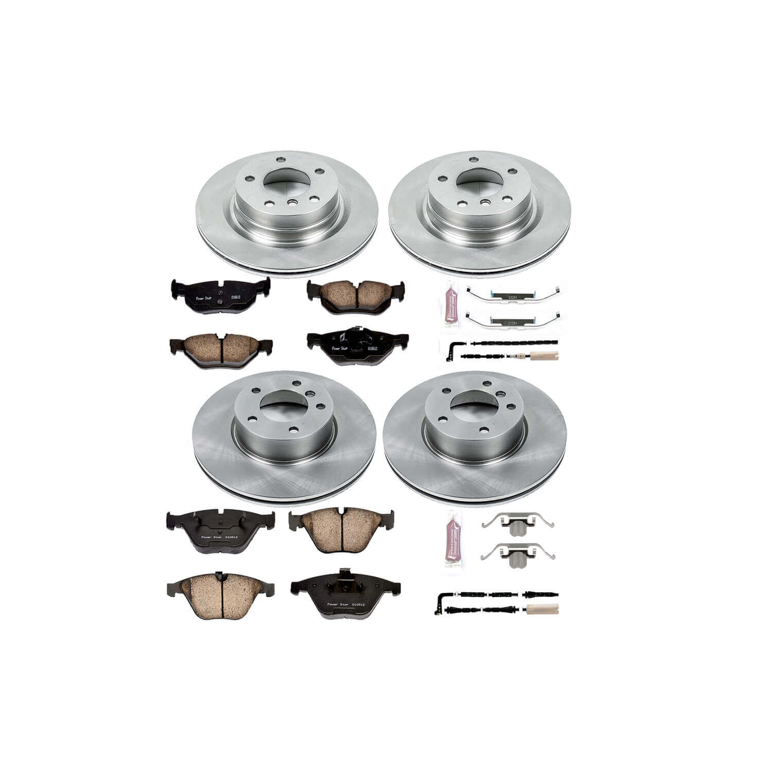 Power Stop KOE4107 Autospecialty - 1-Click Daily Driver Brake Kits (Front And Rear) for 2008-2010 BMW 328I product image