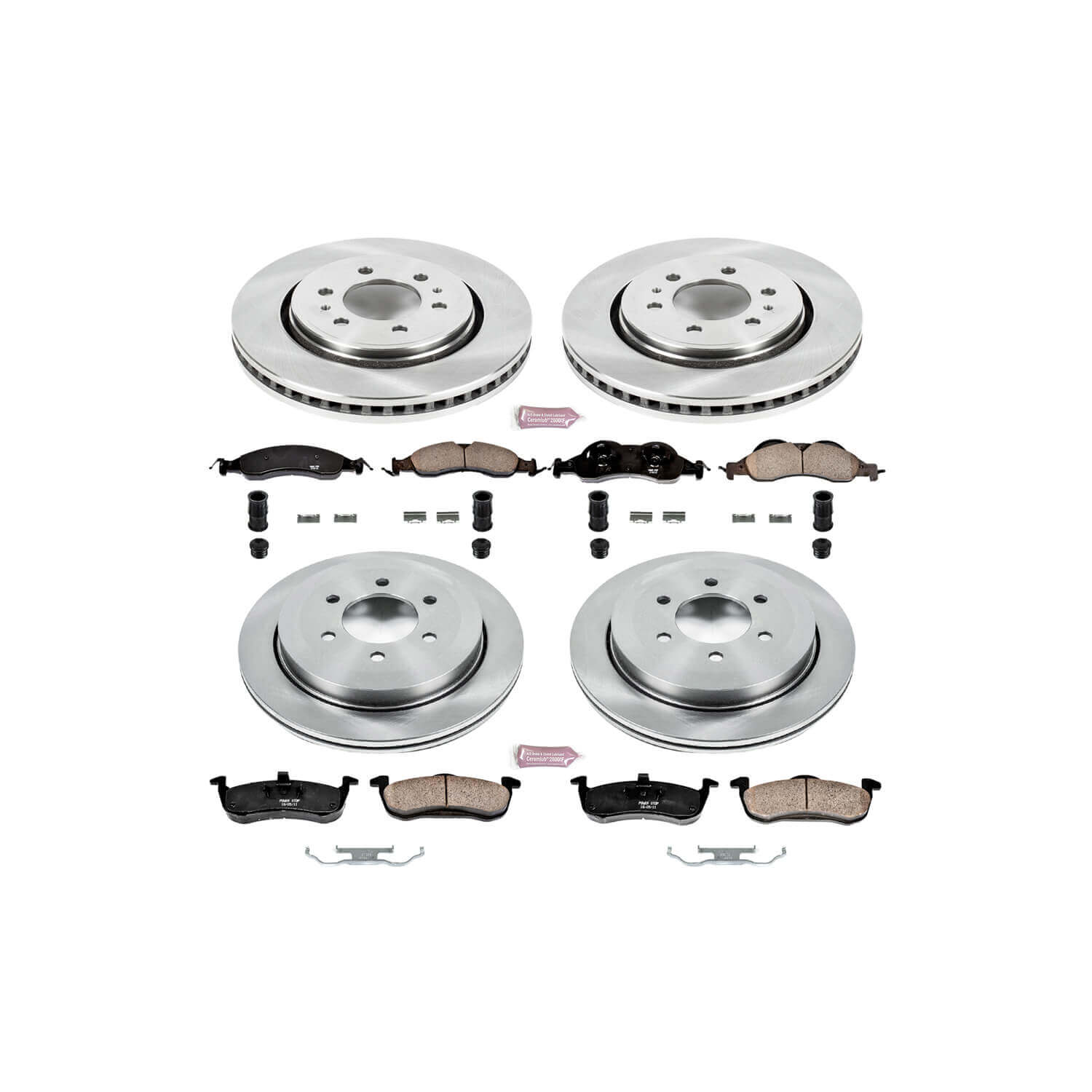 Power Stop KOE4109 Autospecialty - 1-Click Daily Driver Brake Kits (Front And Rear) for 2007-2009 Ford Expedition product image
