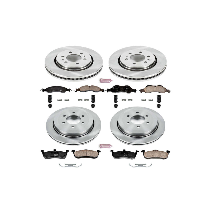 Power Stop KOE4109 Autospecialty - 1-Click Daily Driver Brake Kits (Front And Rear) for 2007-2009 Ford Expedition product image
