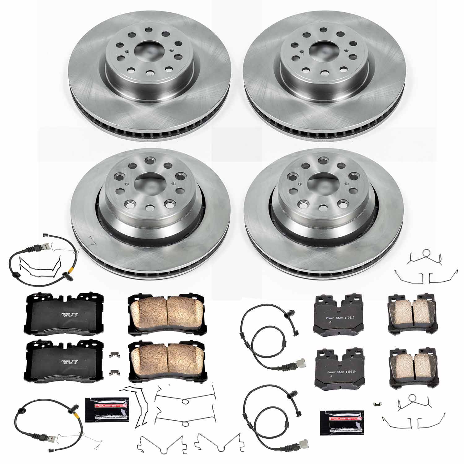 Power Stop KOE4111 Autospecialty 1-Click Daily Driver Front And Rear Brake Kit for 2007-2008 Lexus LS460 Base, L product image