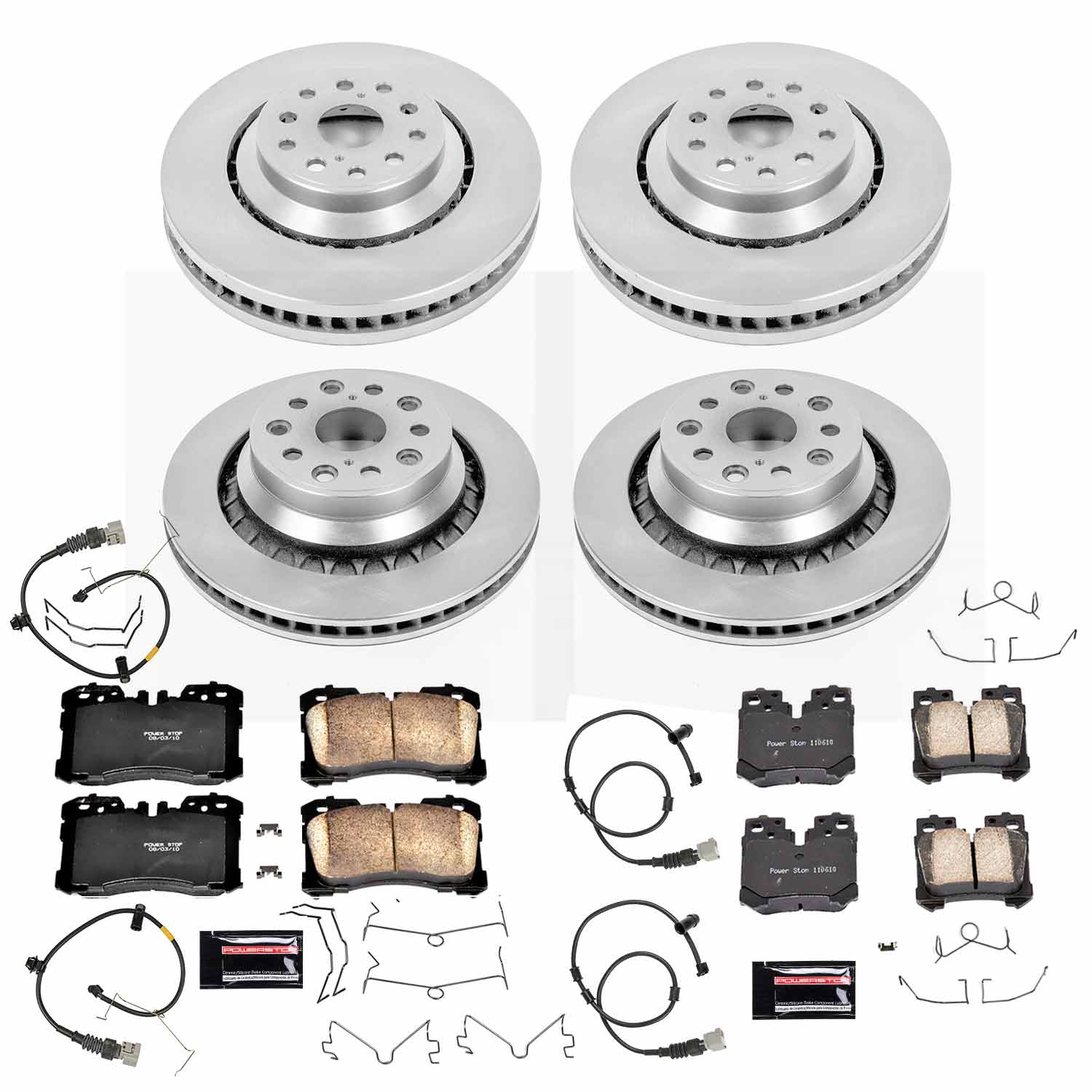 Power Stop KOE4112 Autospecialty 1-Click Daily Driver Front And Rear Brake Kit for 2007-2008 Lexus LS460 L product image