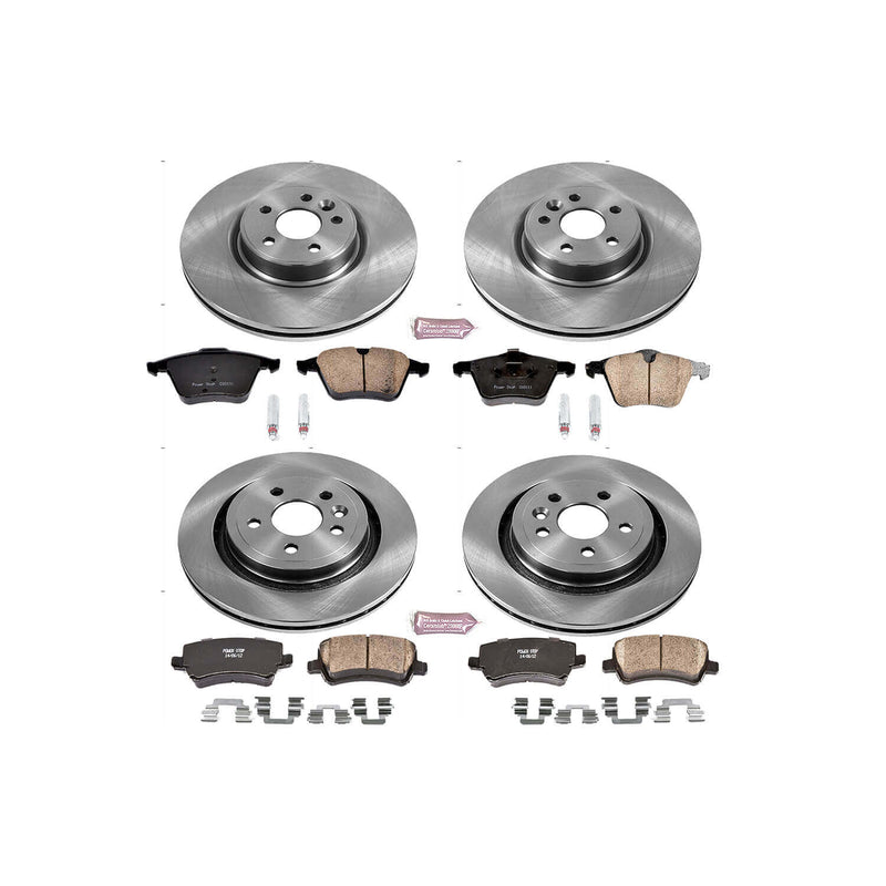 Power Stop KOE4118 Autospecialty 1-Click Daily Driver Front And Rear Brake Kit for 2008-2018 Volvo S60 product image