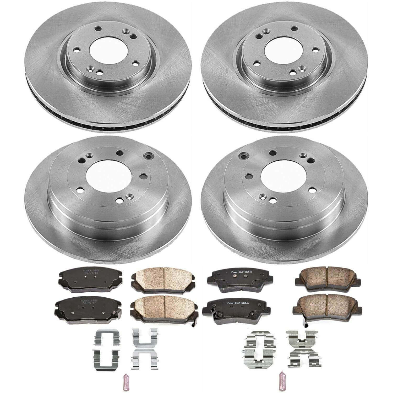 Power Stop KOE4127 Autospecialty 1-Click Daily Driver Front And Rear Brake Kit for 2007-2009 Kia Amanti product image