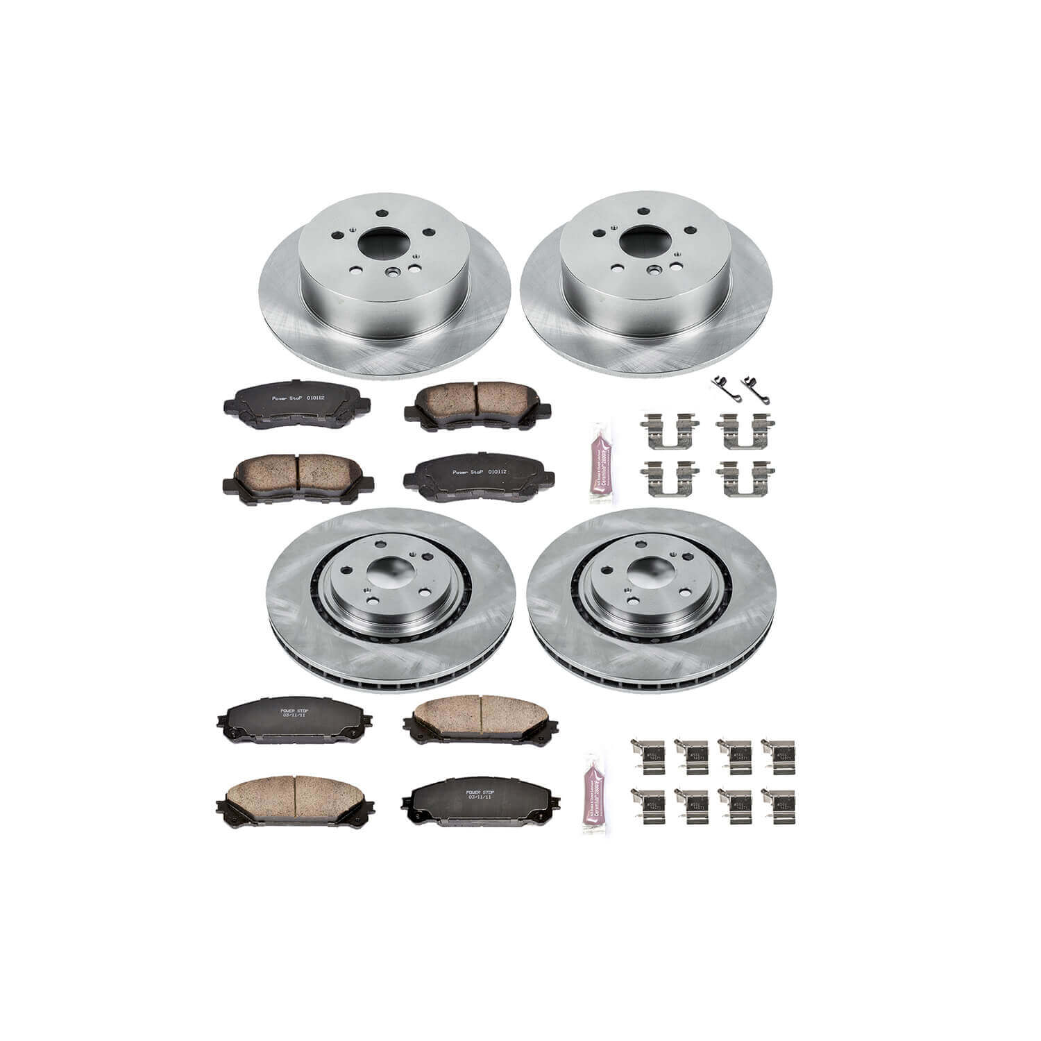 Power Stop KOE4129 Autospecialty - 1-Click Daily Driver Brake Kits (Front And Rear) for 2008-2013 Toyota Highlander product image