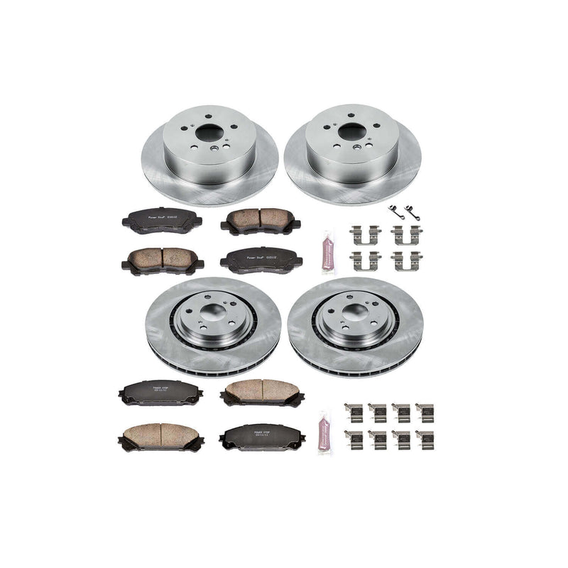 Power Stop KOE4129 Autospecialty - 1-Click Daily Driver Brake Kits (Front And Rear) for 2008-2013 Toyota Highlander product image