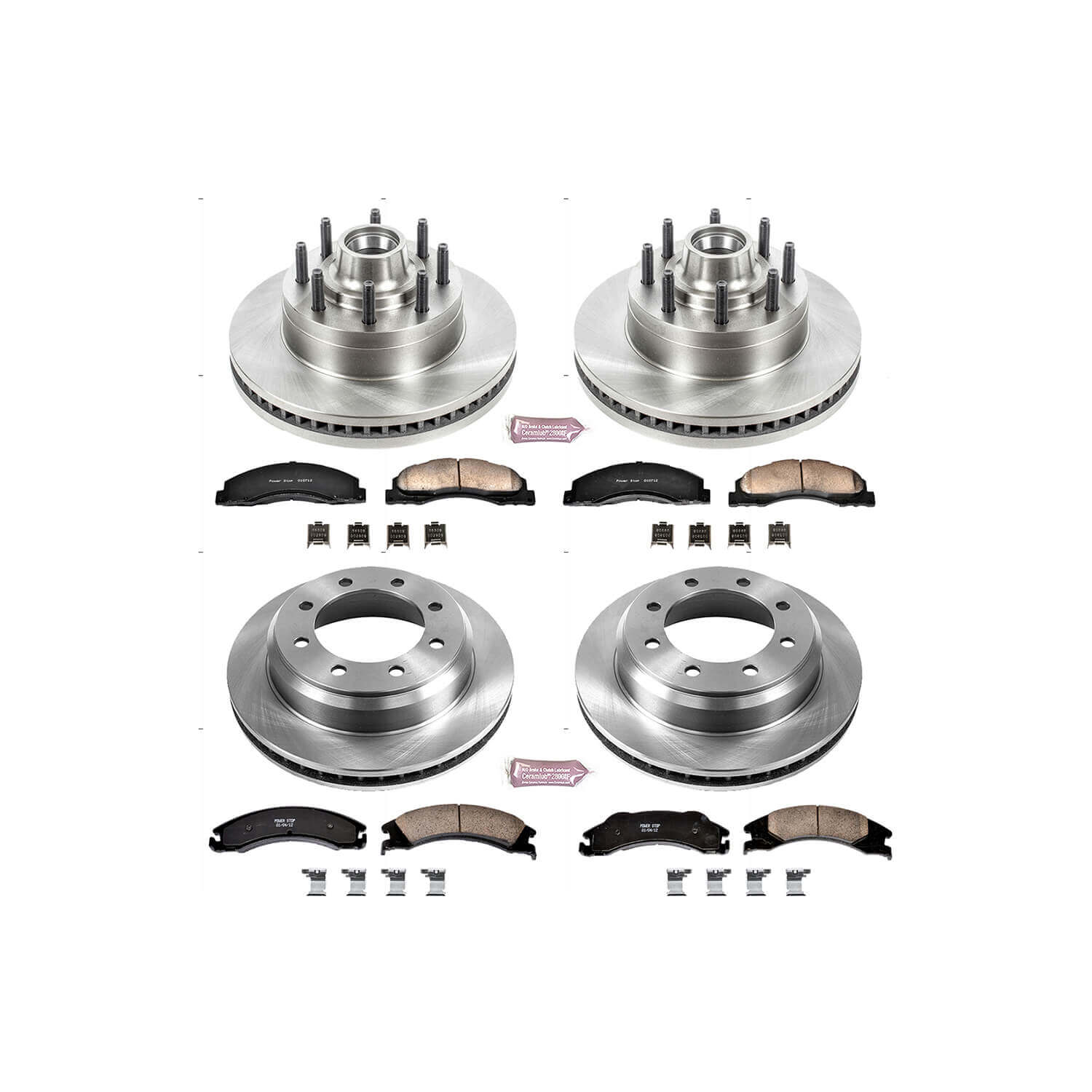 Power Stop KOE4131 Autospecialty 1-Click Daily Driver Front And Rear Brake Kit for 2008-2025 Ford E-150 product image