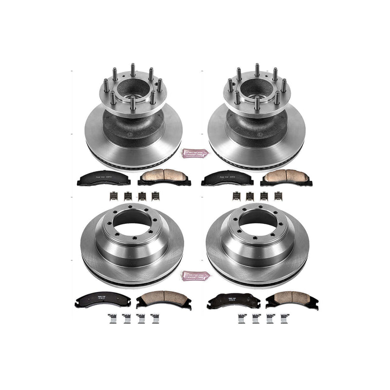 Power Stop KOE4132 Autospecialty 1-Click Daily Driver Front And Rear Brake Kit for 2008-2025 Ford E-350 Super Duty product image