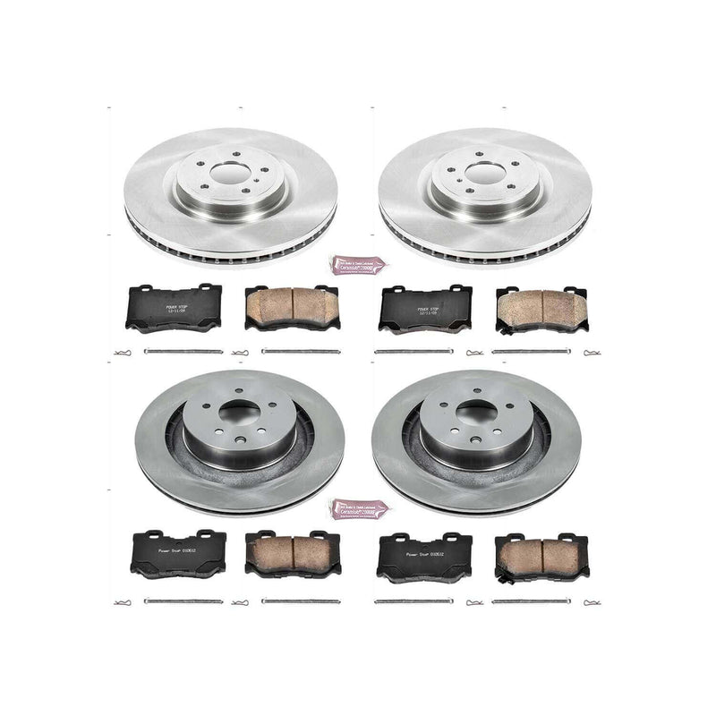 Power Stop KOE4138 Autospecialty - 1-Click Daily Driver Brake Kits (Front And Rear) for 2008-2024 Infiniti G37 product image