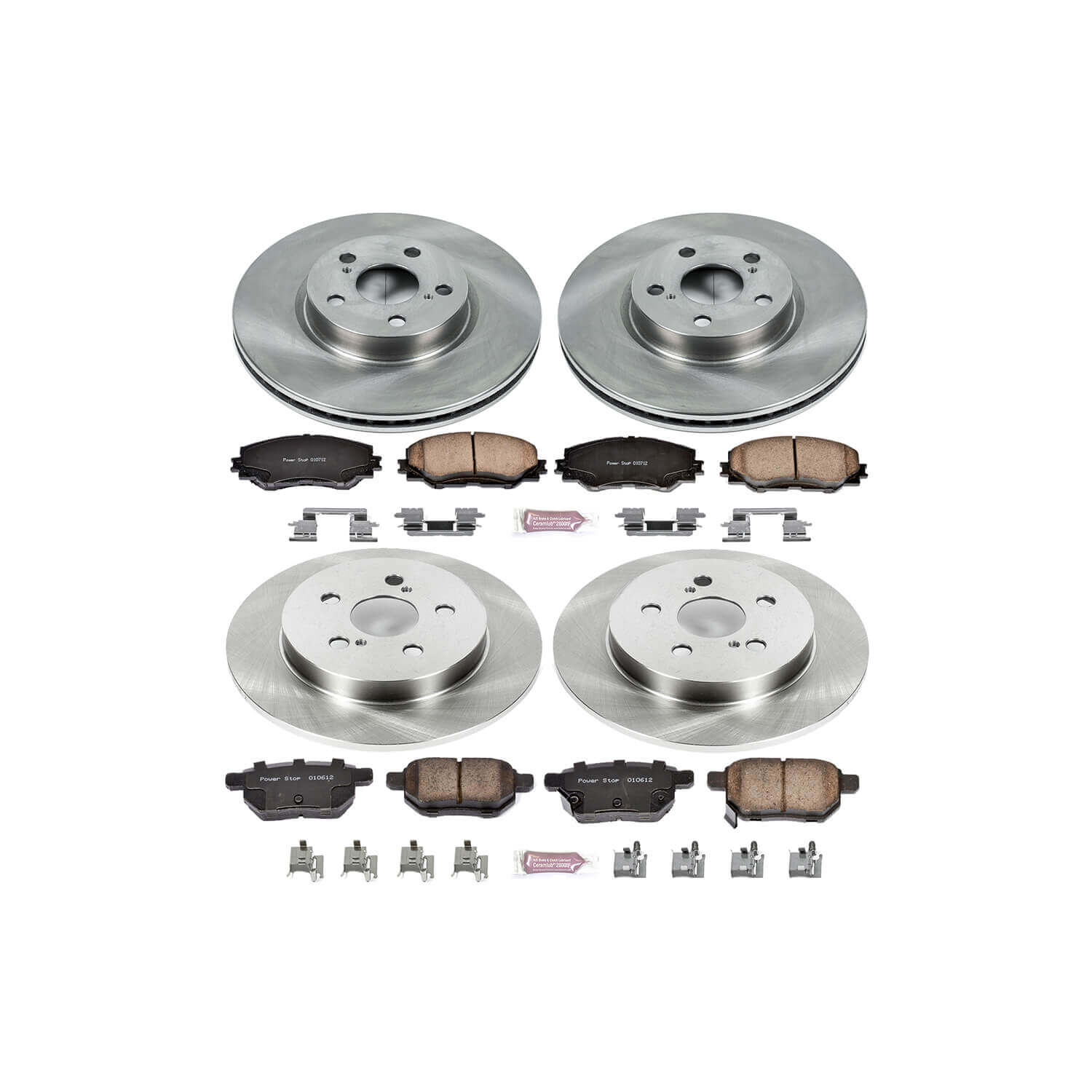 Power Stop KOE4140 Autospecialty - 1-Click Daily Driver Brake Kits (Front And Rear) for 2009-2019 Pontiac Vibe product image