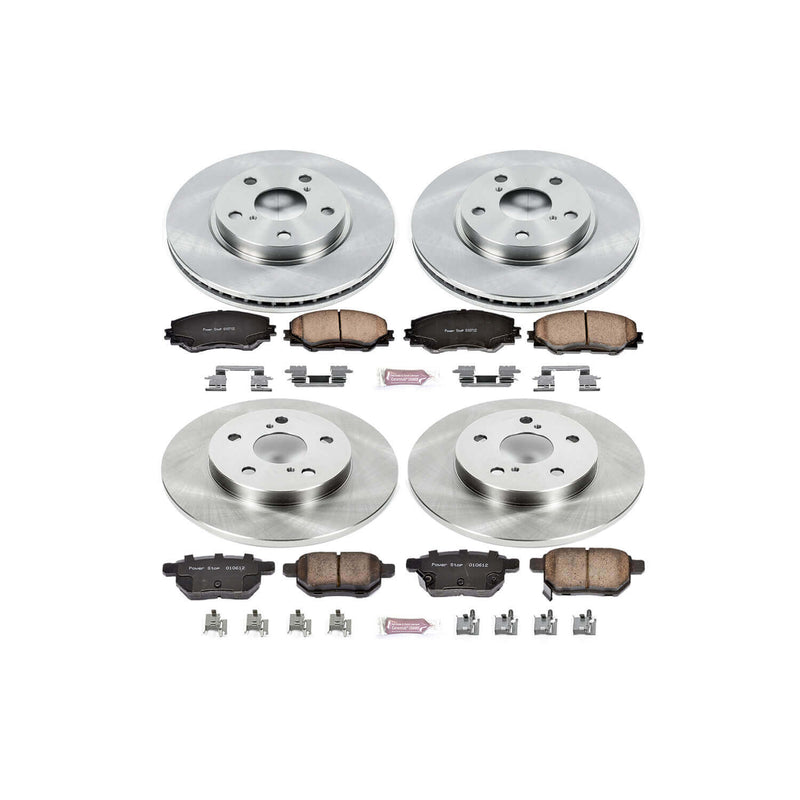 Power Stop KOE4141 Autospecialty - 1-Click Daily Driver Brake Kits (Front And Rear) for 2008-2015 Scion Xb product image