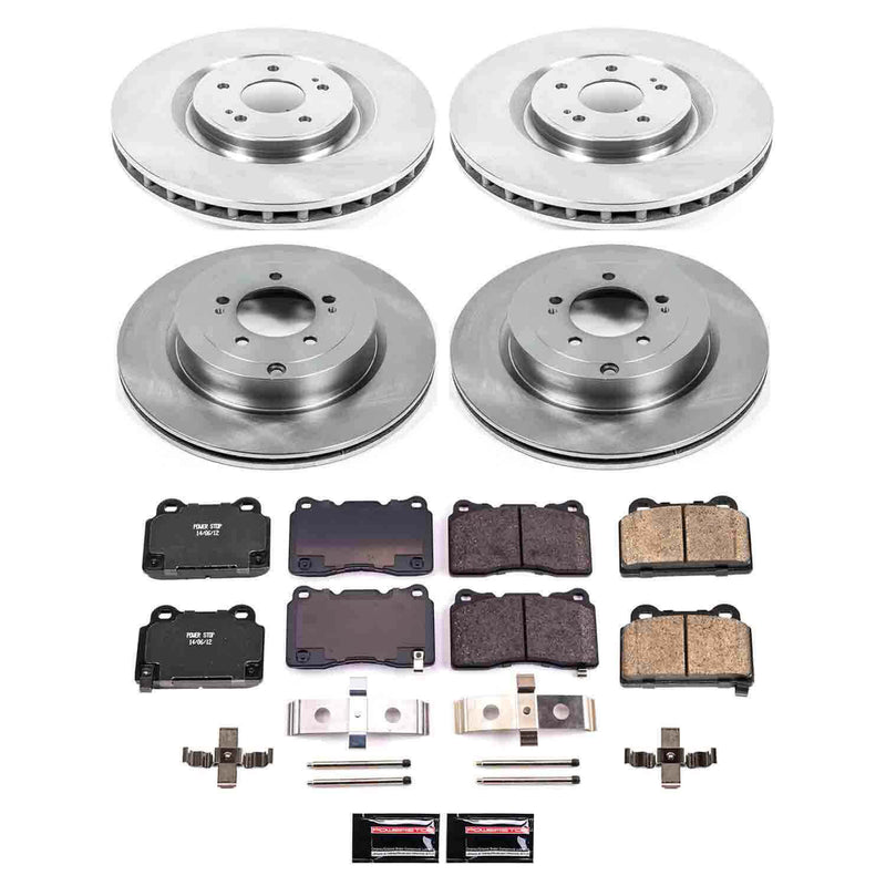 Power Stop KOE4145 Autospecialty - 1-Click Daily Driver Brake Kits (Front And Rear) for 2008-2015 Mitsubishi Lancer product image