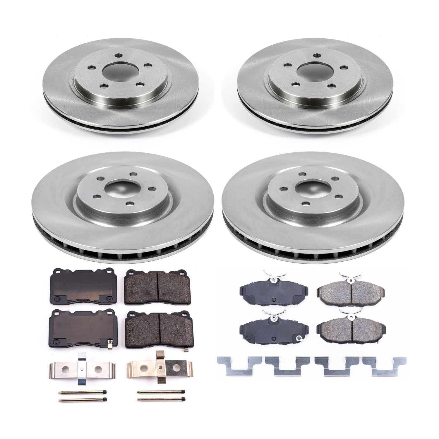 Power Stop KOE4148 Autospecialty - 1-Click Daily Driver Brake Kits (Front And Rear) for 2011-2014 Ford Mustang product image