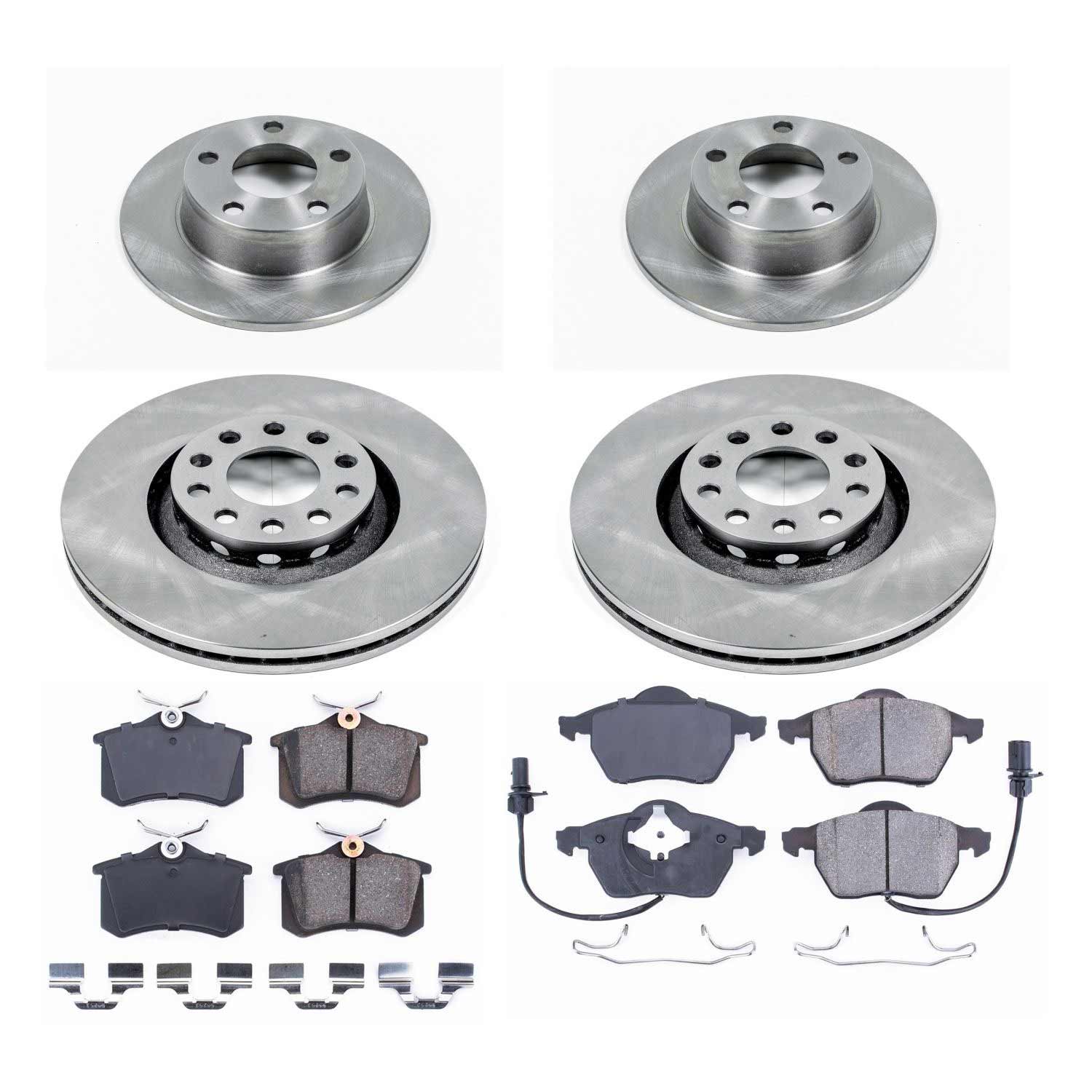Power Stop KOE4197 Autospecialty - 1-Click Daily Driver Brake Kits (Front And Rear) for 1999-2004 Audi A6 Quattro product image