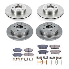 Power Stop KOE4217 Autospecialty - 1-Click Daily Driver Brake Kits (Front And Rear) for 1988-1990 Honda Prelude product image