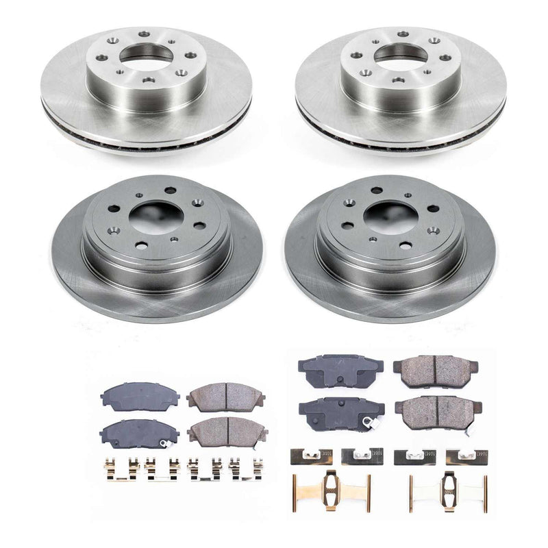 Power Stop KOE4217 Autospecialty - 1-Click Daily Driver Brake Kits (Front And Rear) for 1988-1990 Honda Prelude product image