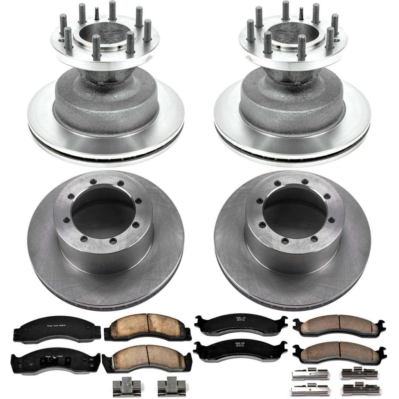 Power Stop KOE4233 Autospecialty 1-Click Daily Driver Front And Rear Pad And Rotor Kit for 2001-2002 Ford E-450 Econoline Super Duty product image