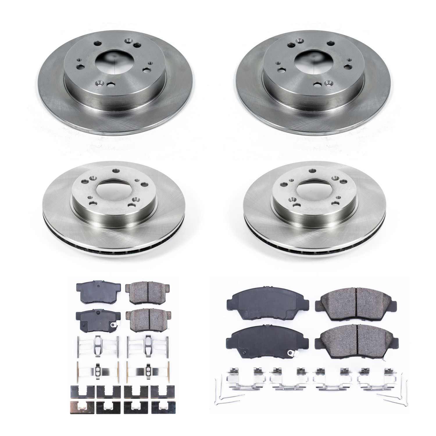 Power Stop KOE4276 Autospecialty - 1-Click Daily Driver Brake Kits (Front And Rear) for 2009-2011 Honda Civic product image