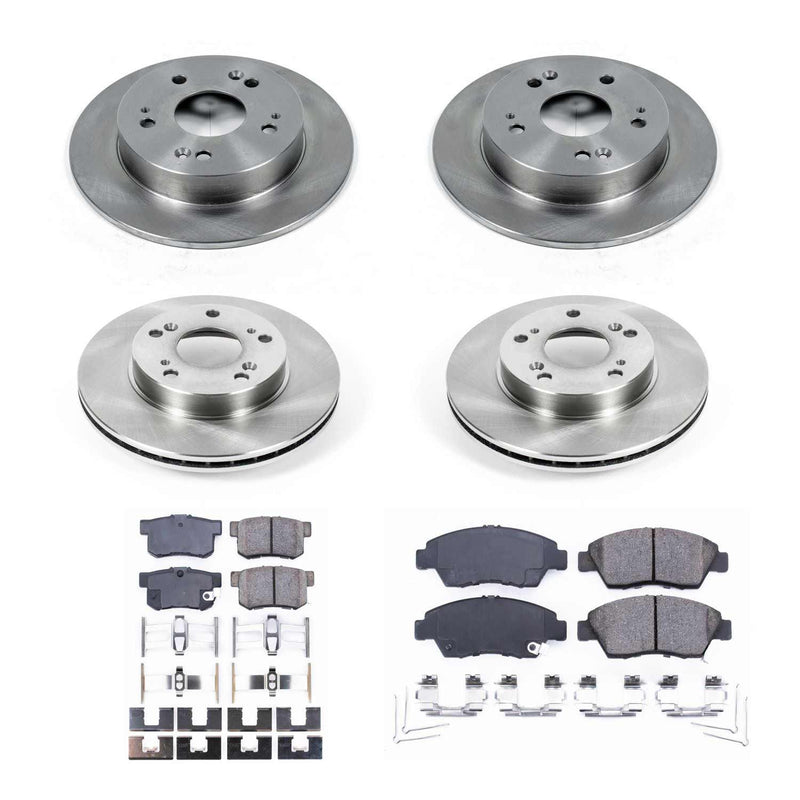 Power Stop KOE4276 Autospecialty - 1-Click Daily Driver Brake Kits (Front And Rear) for 2009-2011 Honda Civic product image