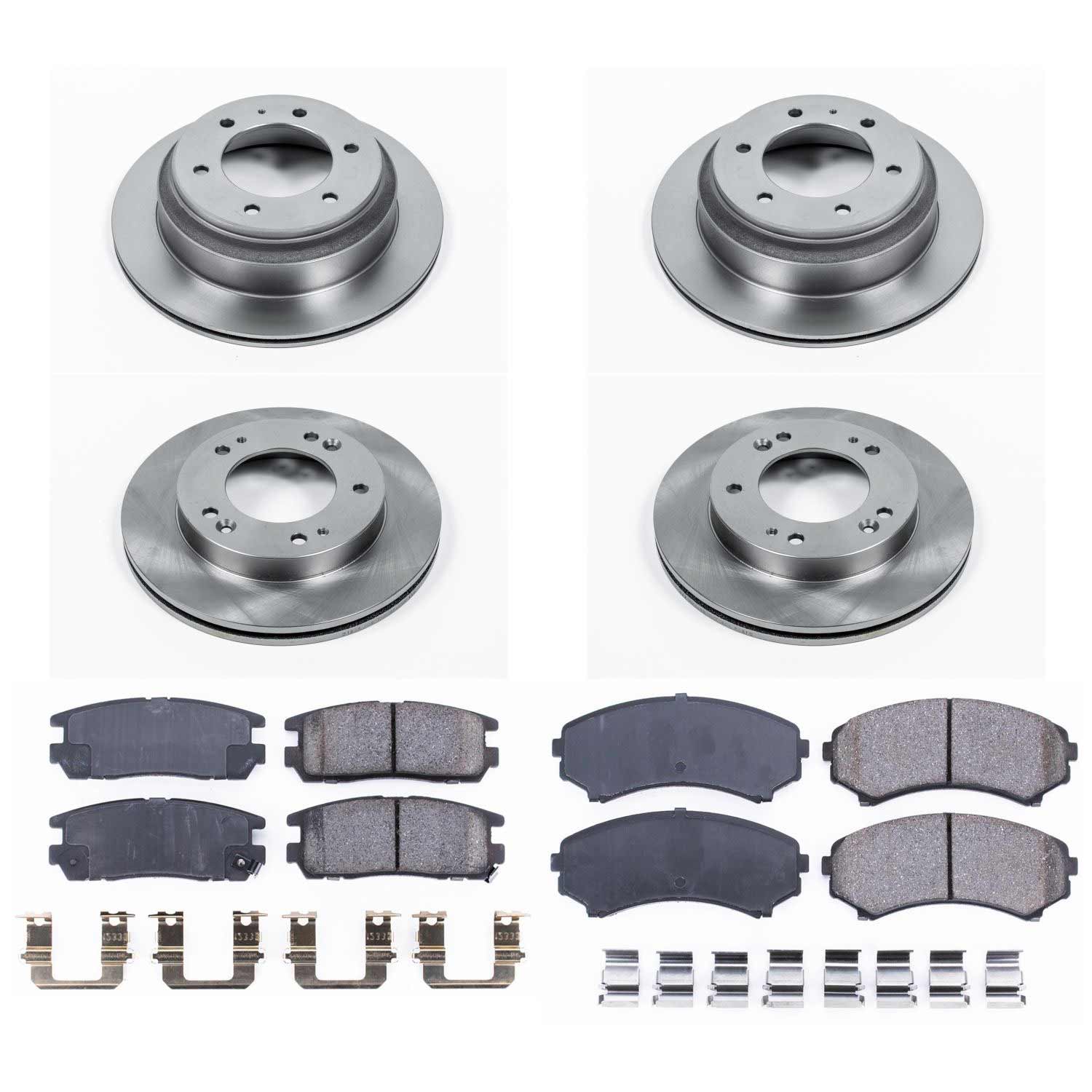 Power Stop KOE4311 Autospecialty - 1-Click Daily Driver Brake Kits (Front And Rear) for 2001-2004 Honda Passport product image