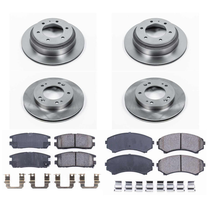 Power Stop KOE4311 Autospecialty - 1-Click Daily Driver Brake Kits (Front And Rear) for 2001-2004 Honda Passport product image