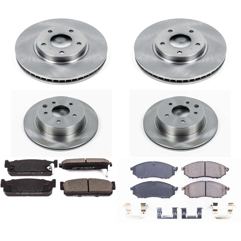 Power Stop KOE4313 Autospecialty - 1-Click Daily Driver Brake Kits (Front And Rear) for 2002-2006 Infiniti M45 product image