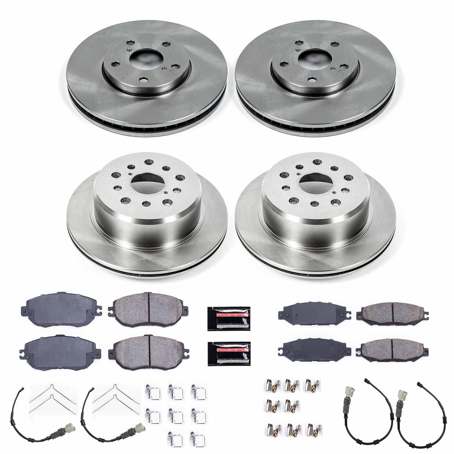 Power Stop KOE4335 Autospecialty 1-Click Daily Driver Front And Rear Brake Kit for 1993-1994 Lexus LS400 product image
